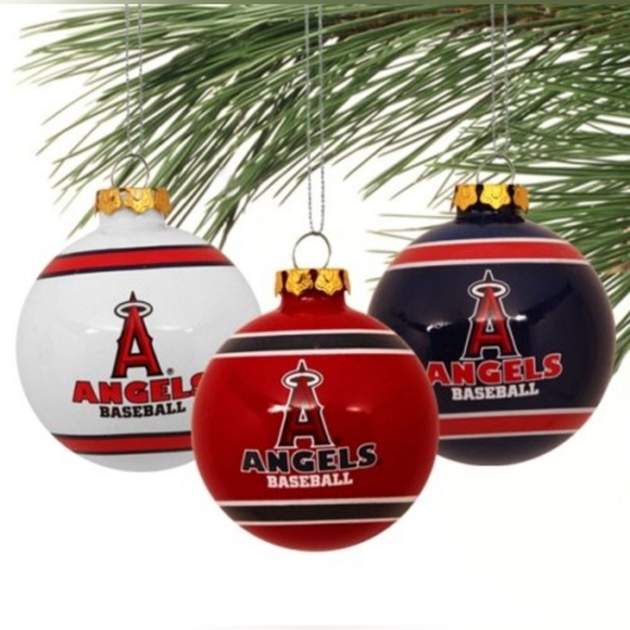 Angels Baseball Glass Ball Bulb Ornament 2012 Red, White and Blue - Picture 1 of 11